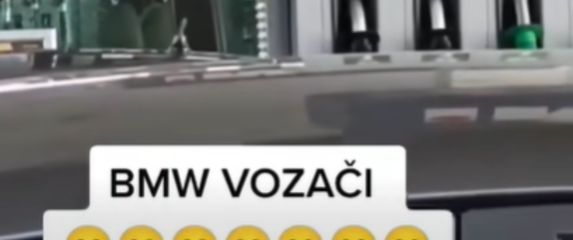 BMW na benzinskoj pumpi