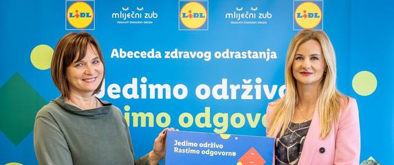 Gordana Anna Hubl, ravnateljica DV Maslacak i Lana Jugo, voditeljica CSRa i odrzivosti Lidla Hrvatska