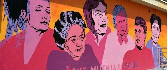 Mural Žene mijenjaju svijet na zagrebačkom Ribnjaku