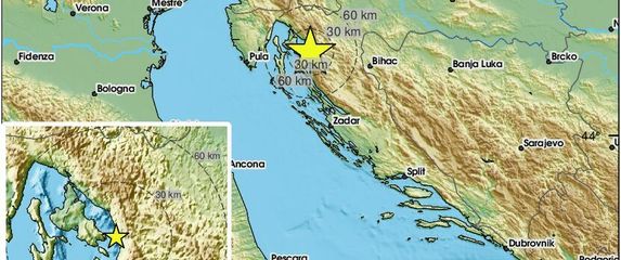 Potres kod Crikvenice