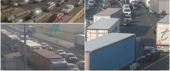 Gužva na autocesti nakon prometne nesreće