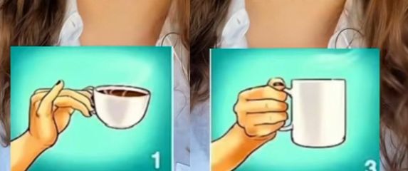 Različiti načini držanja šalice