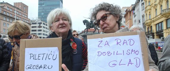 Prosvjed umirovljenika u Zagrebu - 6