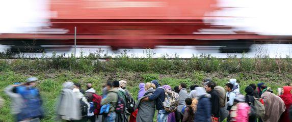 Migranti u Sloveniji (Foto: AFP)