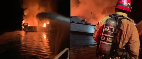 Požar na brodu u Kaliforniji (Foto: Dnevnik.hr)