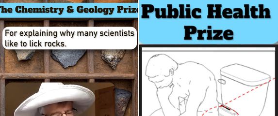 nagrade za ludu znanost Ig Nobel s dobitnicima za zdravlje i geologiju