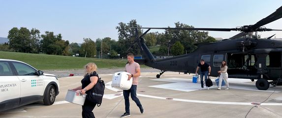 Helikopterom Black Hawk prevezeno srce za transplantaciju iz Zadra u Zagreb