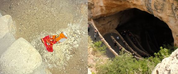 Nacionalni park Carlsbad Caverns i vrećica smeća na podu