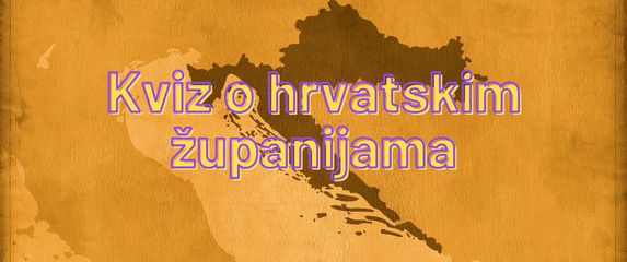 Mapa Hrvatske i natpis kviza