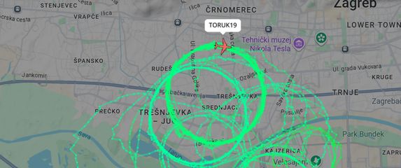 Let Baryaktara iznad Zagreba