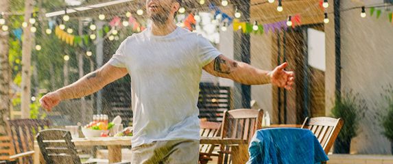 Ljetna kiša, ilustracija