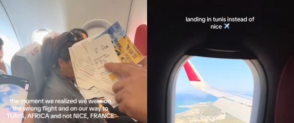 Putnice u zrakoplovu na pogrešnom letu