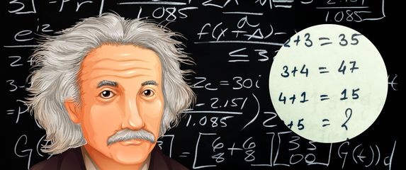 Grafika Alberta Einsteina i matematički problem