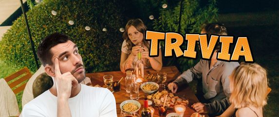 Muškarac koji razmišlja i natpis trivia