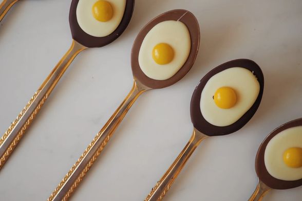 Brza i jednostavna čokoladna jaja na oko u žlici - 4