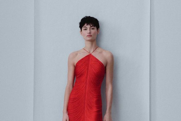 Mango midi haljina s resama