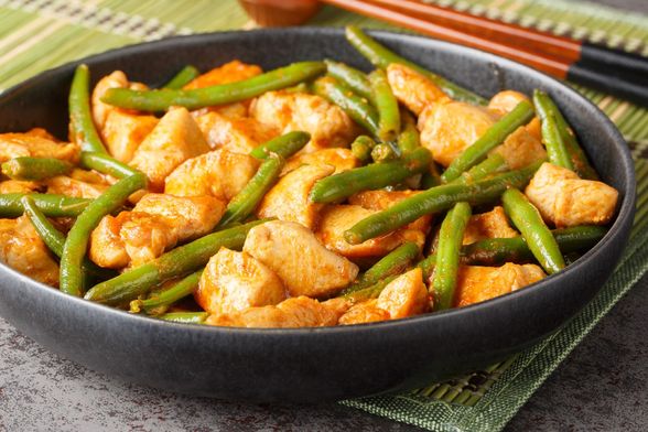 Stir fry s piletinom i mahunama