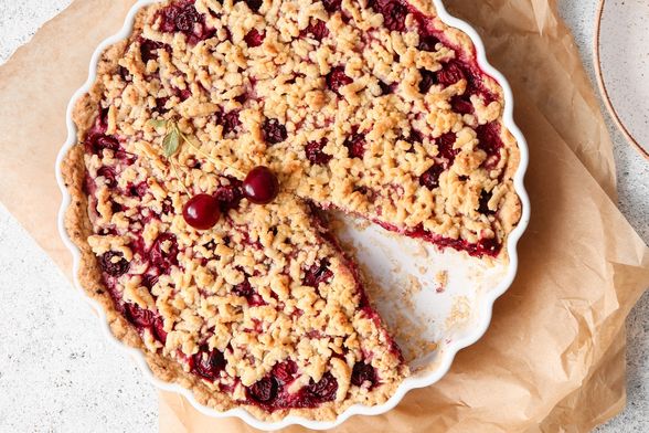 Čupava pita s trešnjama