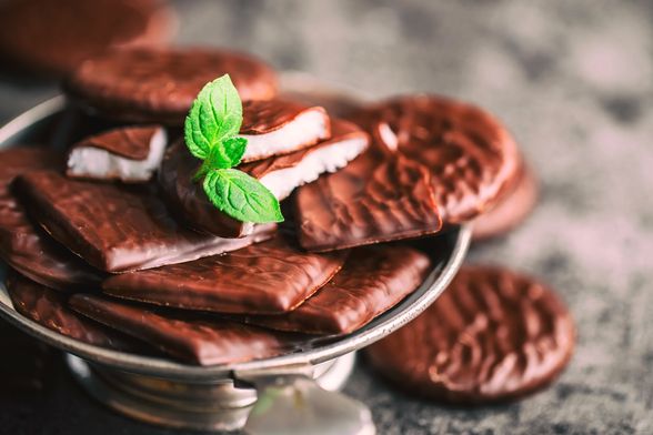 Punjene čokoladice s okusom peperminta