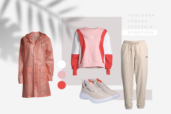 Calvin Klein Jeans majica, Adidas Original donji dio trenirke, Rains kabanica, Högl tenisice; BestSecret