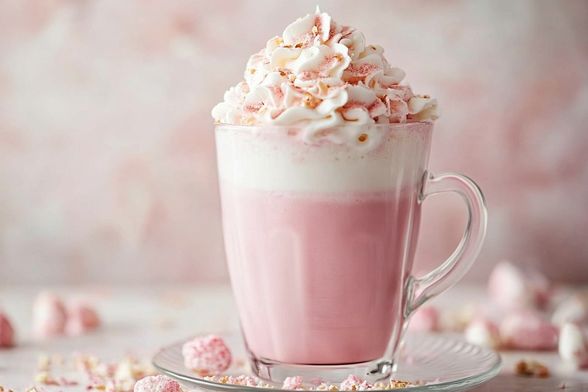 Ružičasta vruća čokolada