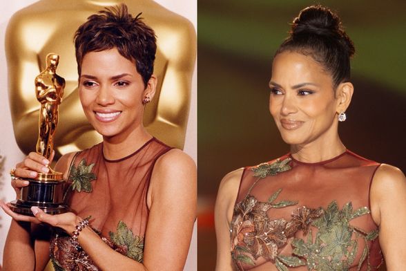 Halle Berry 2002. i 2024. godine u istoj haljini s potpisom Elieja Saaba