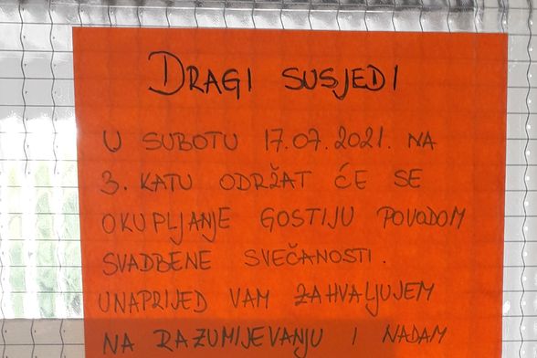 Poruka Martine Pelesk susjedima