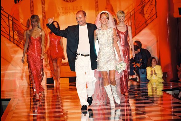 Gianni Versace i Kate Moss na modnoj reviji