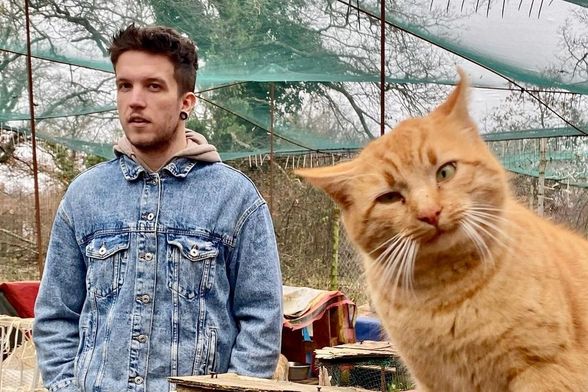 Baby Lasagna s mačkom