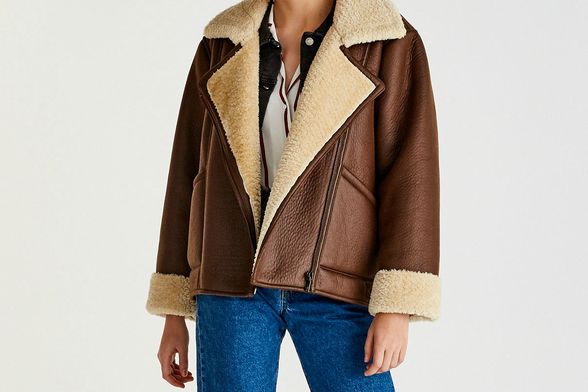 Faux-shearling jakna