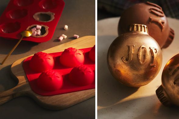 Silikonski kalup u obliku božićne kuglice s ispisanom riječi 'joy' - 6