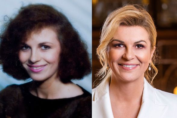 Kolinda Grabar-Kitarović kao brineta i plavuša