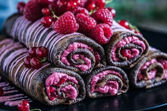 Palačinke s malinom i čokoladom