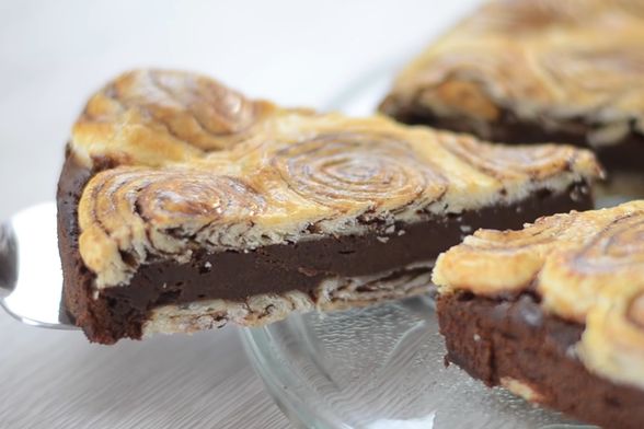 Uvrnuta čokoladna pita