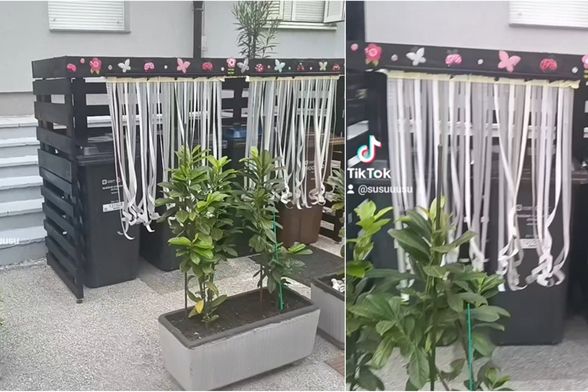 Primjer organizacije spremnika za smeće na Trešnjevci