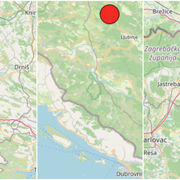 Jeste li ih osjetili? Tri potresa danas zatresla Hrvatsku