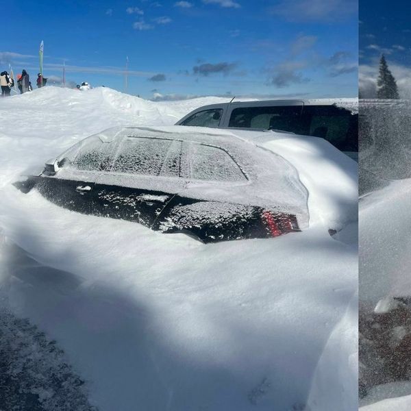 Jak vjetar i snježni nanosi u Sloveniji