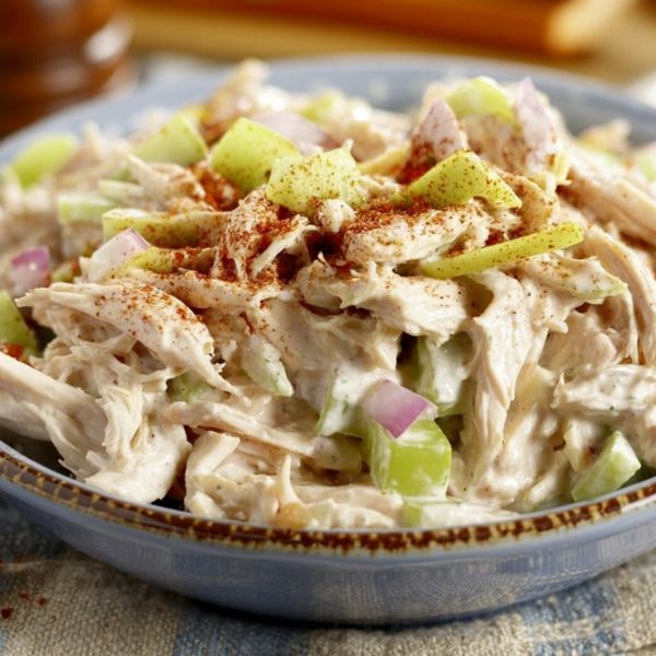 Hladna salata od piletina, jaja i grčkog jogurta recept