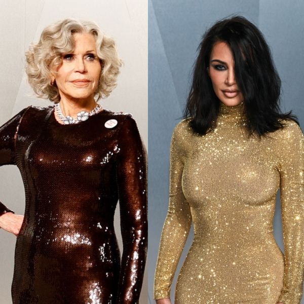Jane Fonda i Kim Kardashian u dugim šljokičastim haljinama na zabavi Vanity Faira