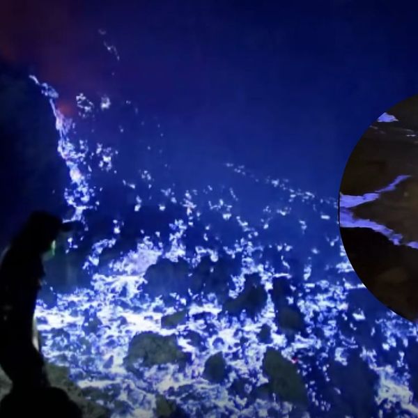 U ovom je vulkanu lava plave boje! Pogledajte nerealne scene neonski plavog plamena