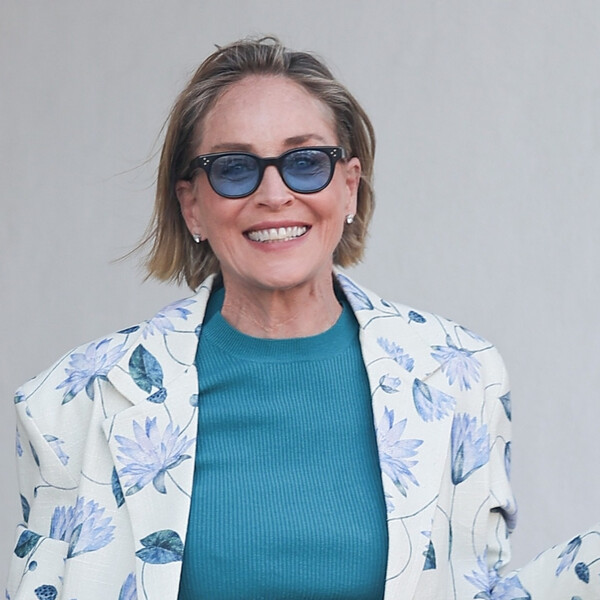Sharon Stone u muškom kaputu brenda Perte D'ego