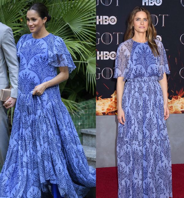 Meghan Markle i Amanda Peet u istoj haljini Caroline Herrere