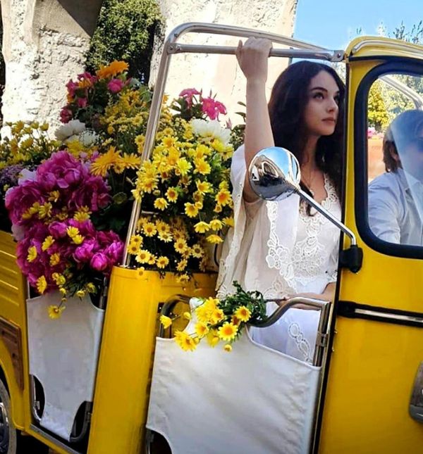 Deva Cassel na snimanju u Italiji