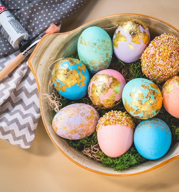 Pastelno- zlatna uskrsna jaja na tri načina