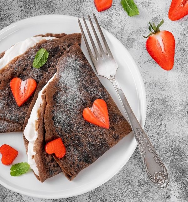 Čokoladne palačinke s jagodama