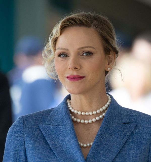 Princeza Charlene u plavom odijelu na teniskom turniru iz Masters 1000 serije u Monte Carlu