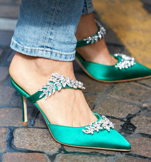 Zelene štikle u street style izdanju s Tjedna mode