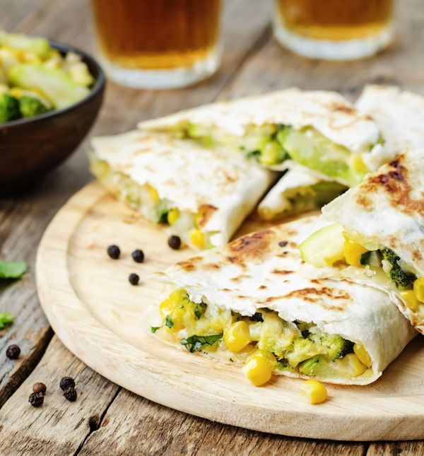 Tortilje s tikvicama i sirom