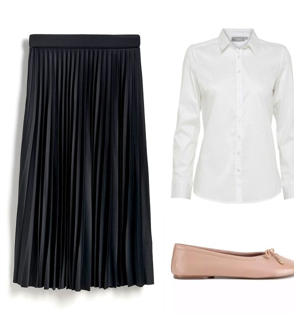 Plisirana suknja u kombinaciji složenoj metodom 3-3-3