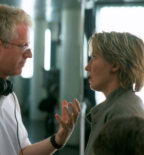 Richard Curtis i Emma Thompson na snimanju filma